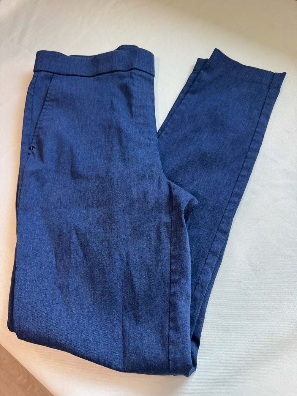 Navy Pull On Trousers Straight Leg Office Siren Workwear Women’s M